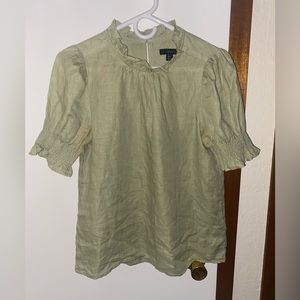 J. Crew puff sleeve linen top